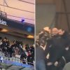 Fans fight in the stands despite police beefing up security after Amsterdam attacks